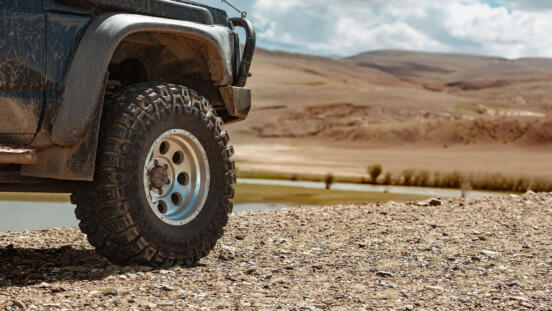 mud terrain tire desert